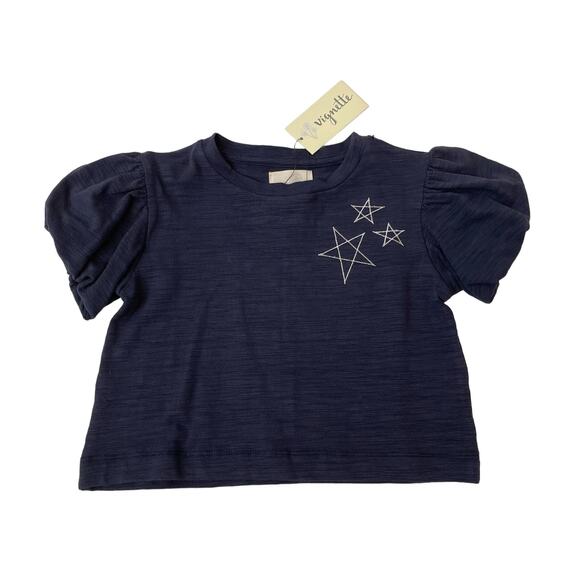 NWT Vignette 5Y Kenzie Top in Navy Stars - Picture 1 of 4